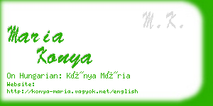 maria konya business card